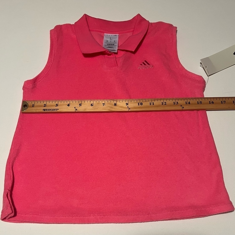 NWT adidas Women's Spring Terry Polo Loose Fit Size 14 (F2) - Picture 6 of 6